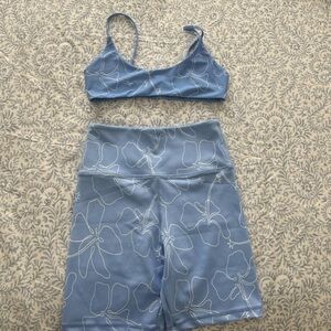 Vaya Island Hibiscus Bikini Top and Biker Shorts Set